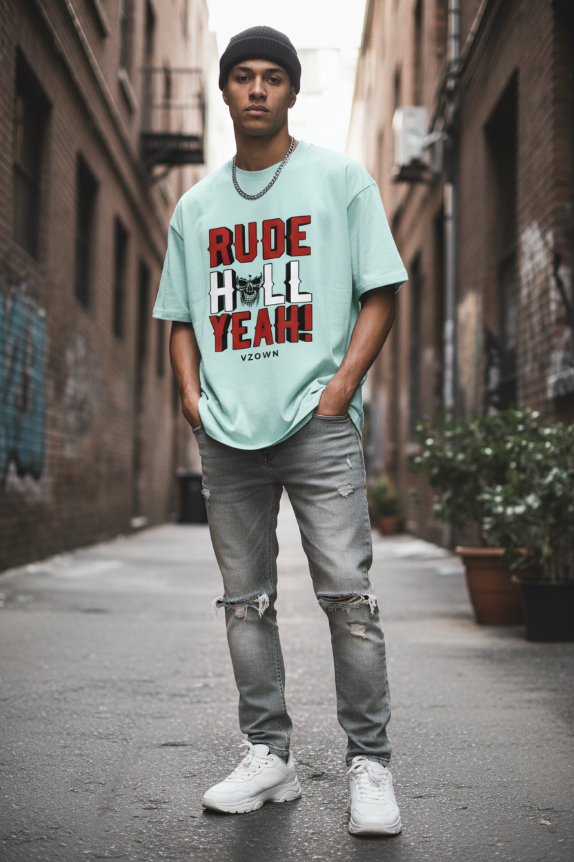 RUDE HELL YEAH — Regular Fit T-Shirt
